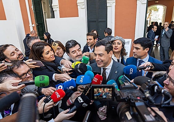 Juanma Moreno, el pasado miércoles en Huelva