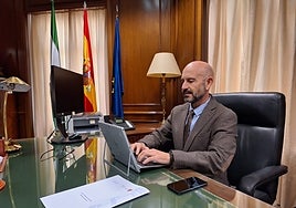 Salas, este jueves, en su despacho en la reincorporación al cargo.