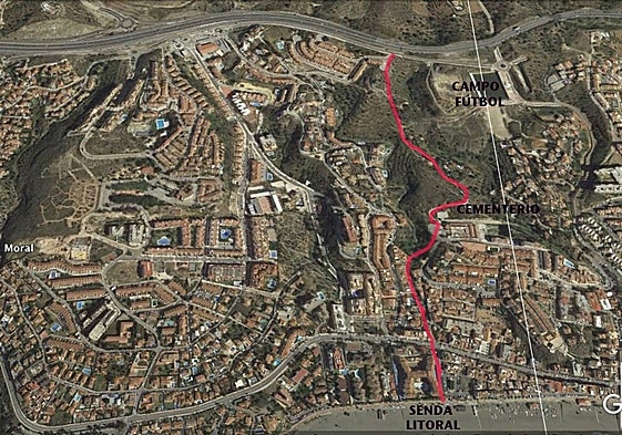 Mapa de la zona por dónde Montes de Rincón defiende la creación de un corredor natural.