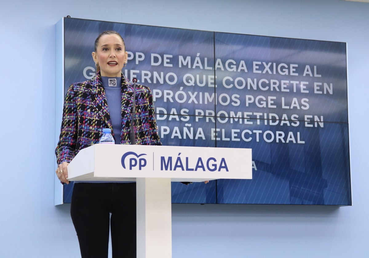 Pérez de Siles, este miércoles, en la sede del PP en Málaga.