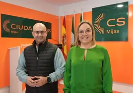 Los concejales de Cs, José Carlos Martín y Mariló Olmedo.