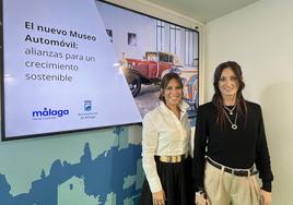 Elvira Carrera y Mar González en la presentación del MAM en Fitur