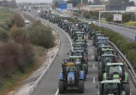 Una imagen de archivo de las protestas del sector agrario de 2020.