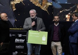Lutz Bösing, en el momento de recoger el premio en Madrid Fusión.