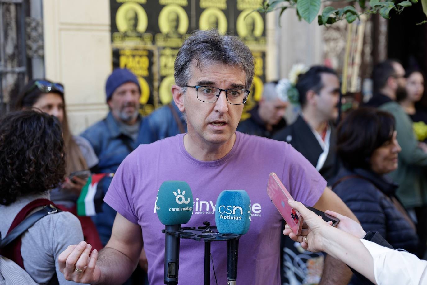 Así fue la manifestación en Málaga en defensa de La Invisible