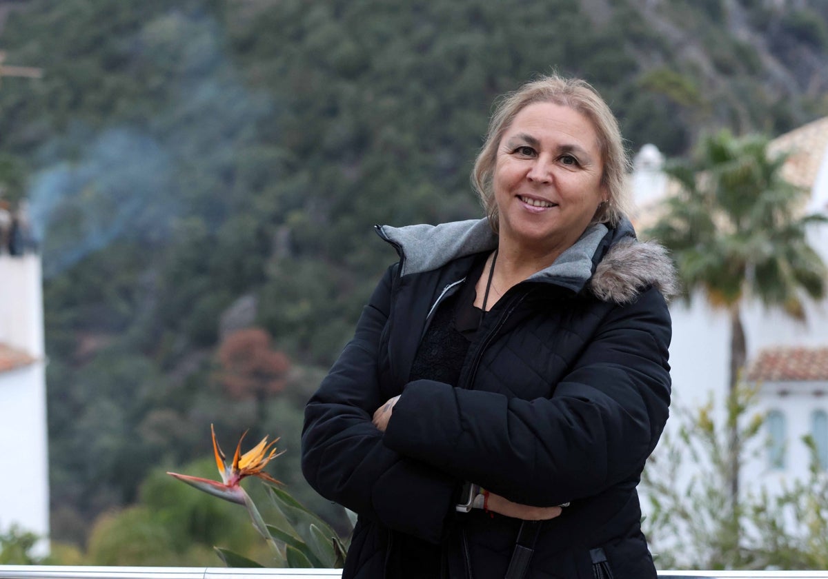 Megan Maxwell en Benahavís antes del encuentro literario con sus lectoras.