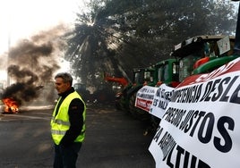 Una imagen de la protesta de los agricultores en Málaga capital.