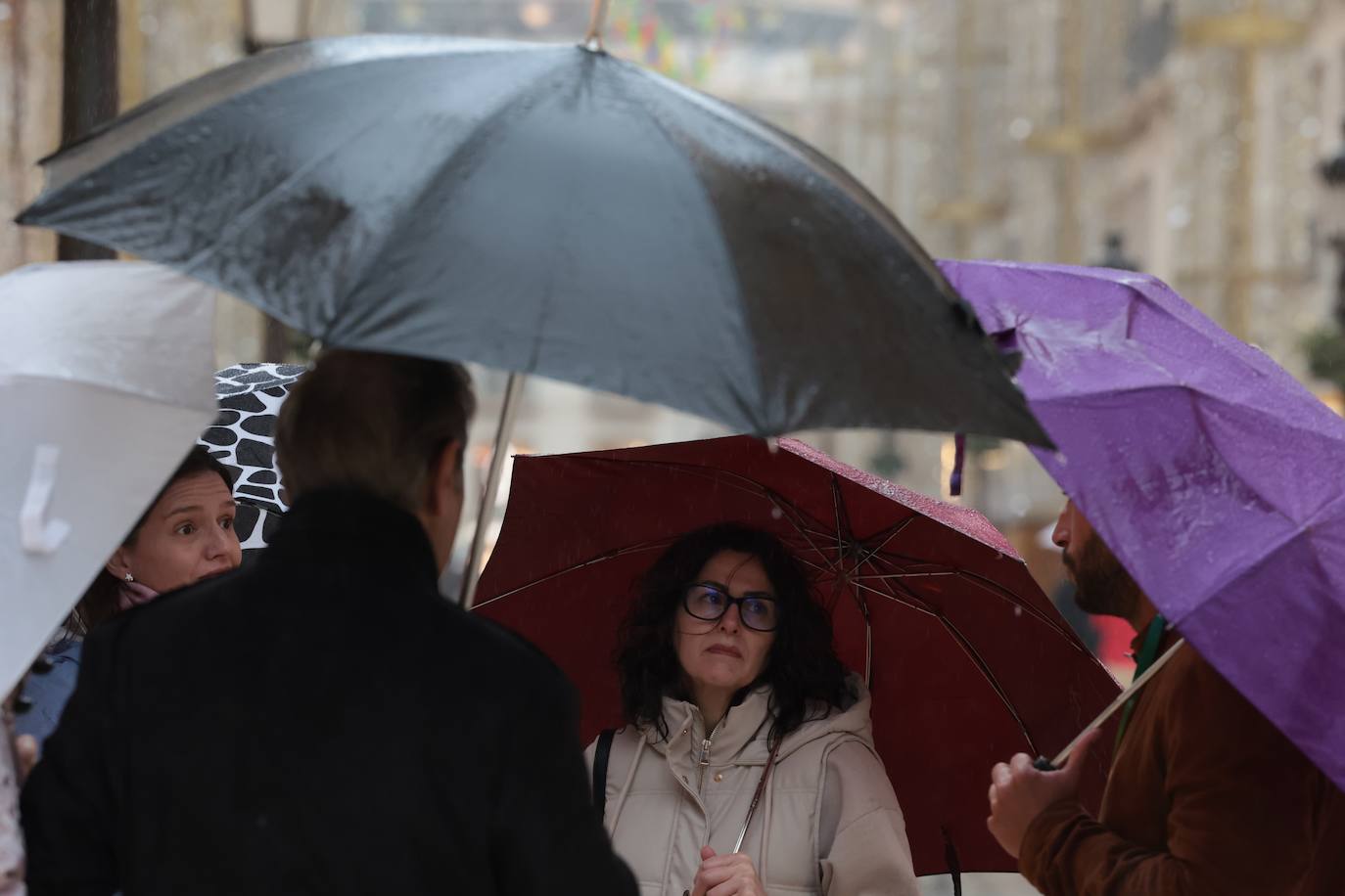 La esperada lluvia llega a Málaga