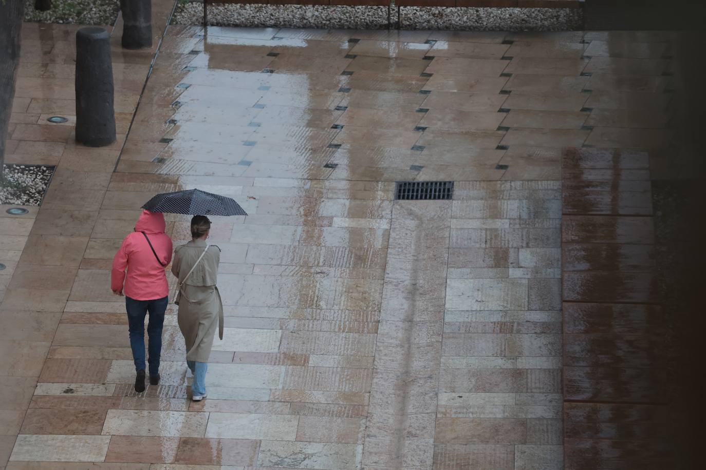 La esperada lluvia llega a Málaga