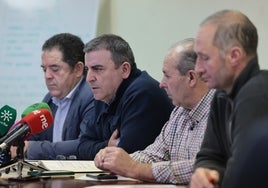 Imagen de la rueda de prensa ofrecida por las principales asociaciones agrarias de la provincia.