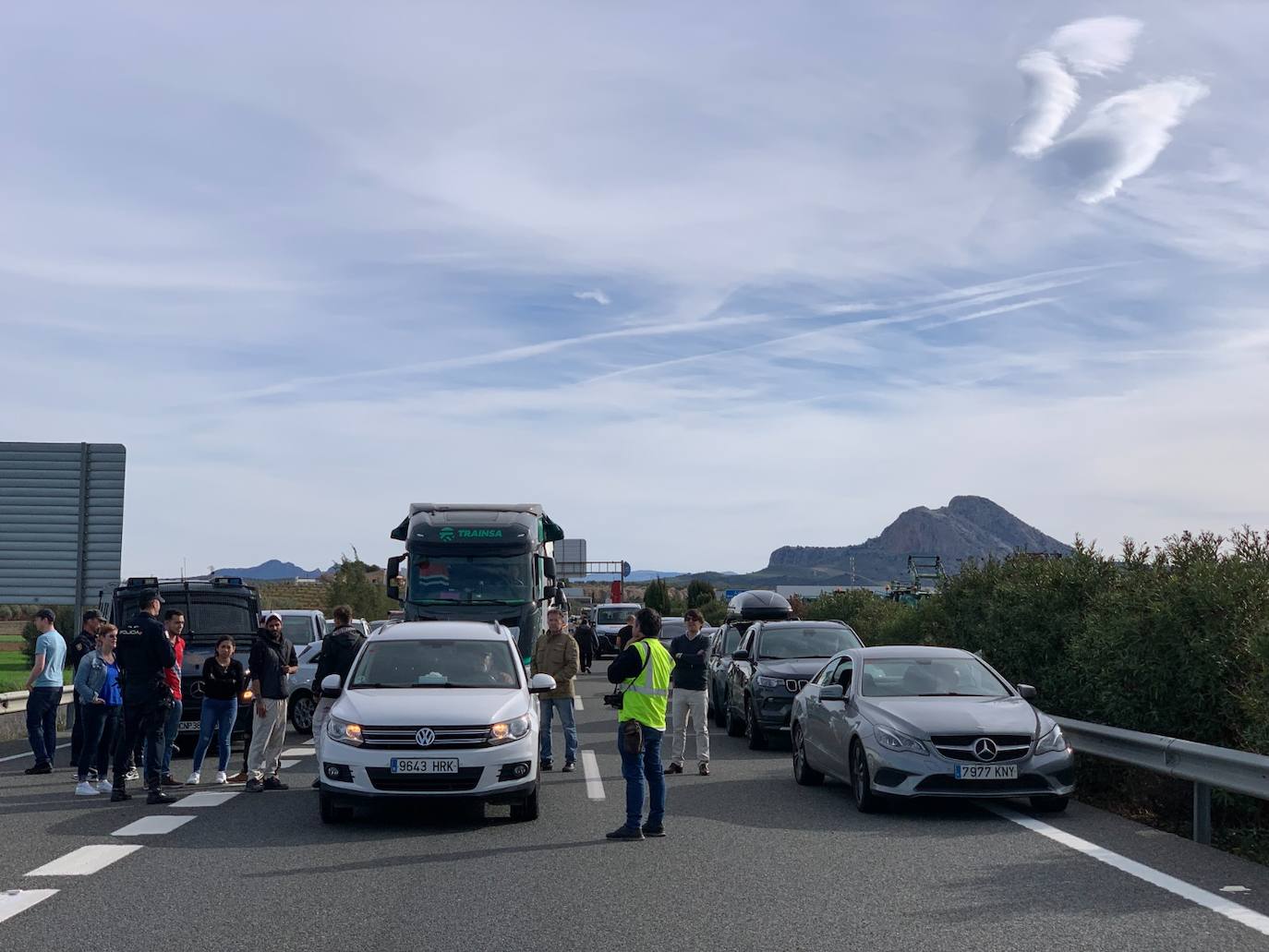 Los tractores vuelven a cortar varias carreteras en la provincia Málaga