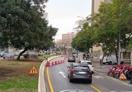 Inicio de los desvíos de tráfico en la zona de la calle Hilera.