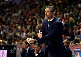 Ibon Navarro, en una acción del partido de este viernes