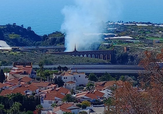 Imagen de uno de los incendios registrados en los últimos días en Maro.