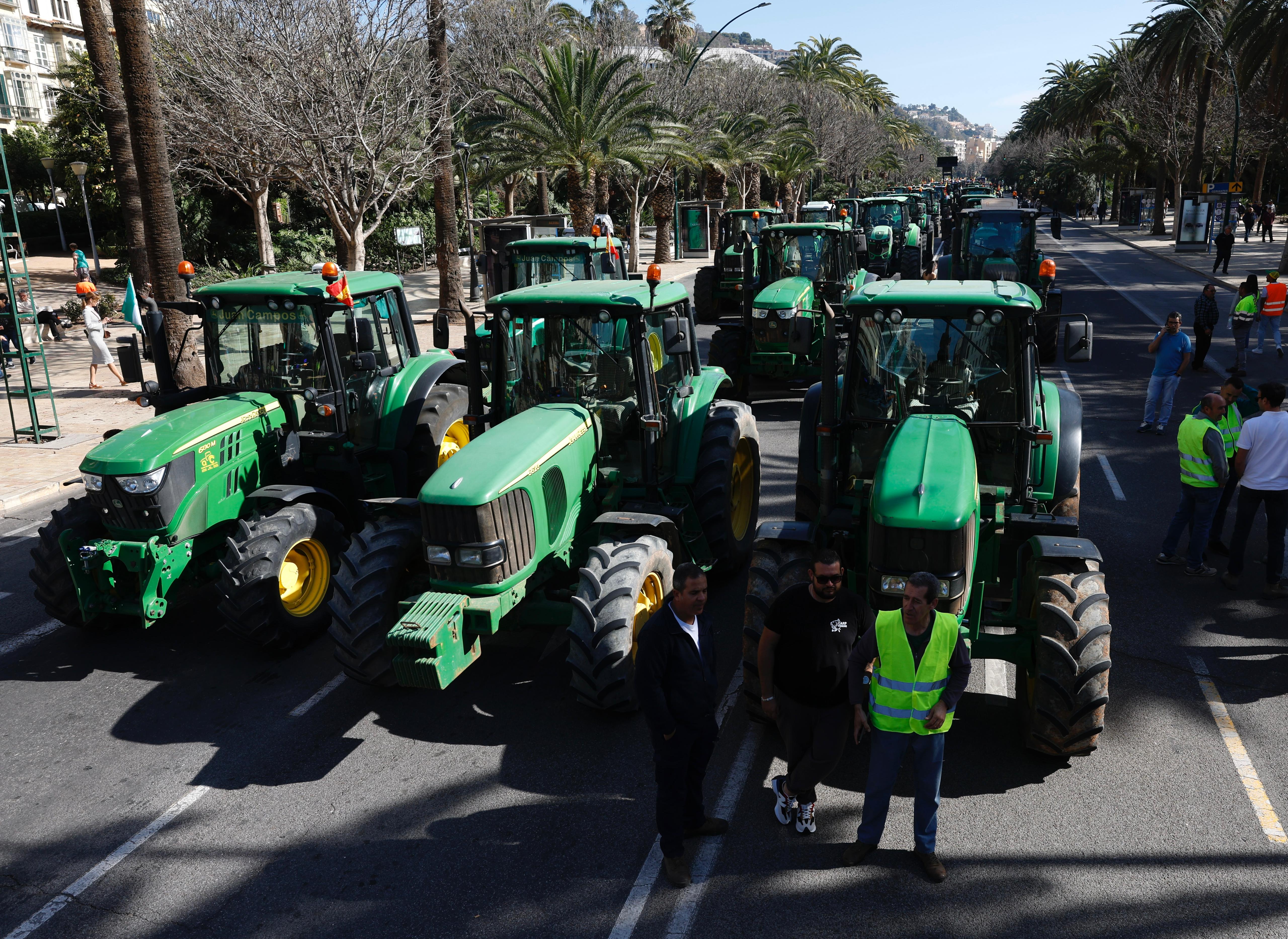 Tractorada en Málaga.