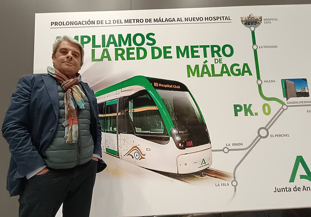 González Arellano, durante el reciente inicio de las obras del metro al hospital Civil.