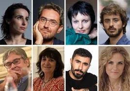 Zahara, Rayden, Máximo Huerta, Chantal Maillard, Rosa Montero, Javier Pereira, Silvia Congost y Juan Manuel de Prada, en el Aula de Cultura de SUR