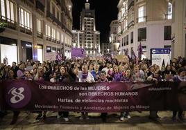 Manifestación del 8-M de 2023, en Málaga.