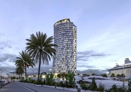 Diseño previsto para el hotel de lujo en el dique de Levante.