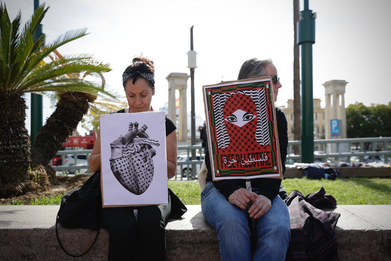 Manifestación en Málaga por la paz en Gaza