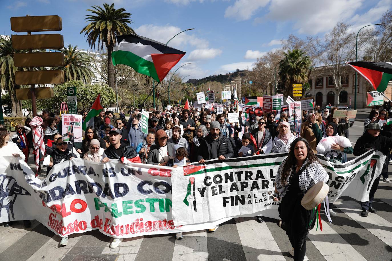 Manifestación en Málaga por la paz en Gaza