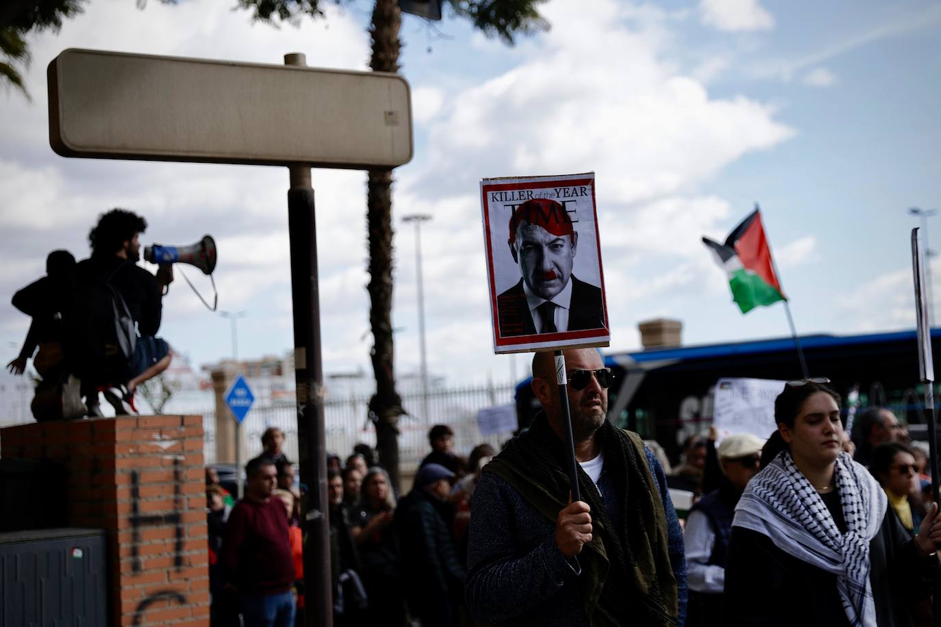 Manifestación en Málaga por la paz en Gaza