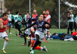 Los Corsairs, de la capital malagueña, en un partido mixto.