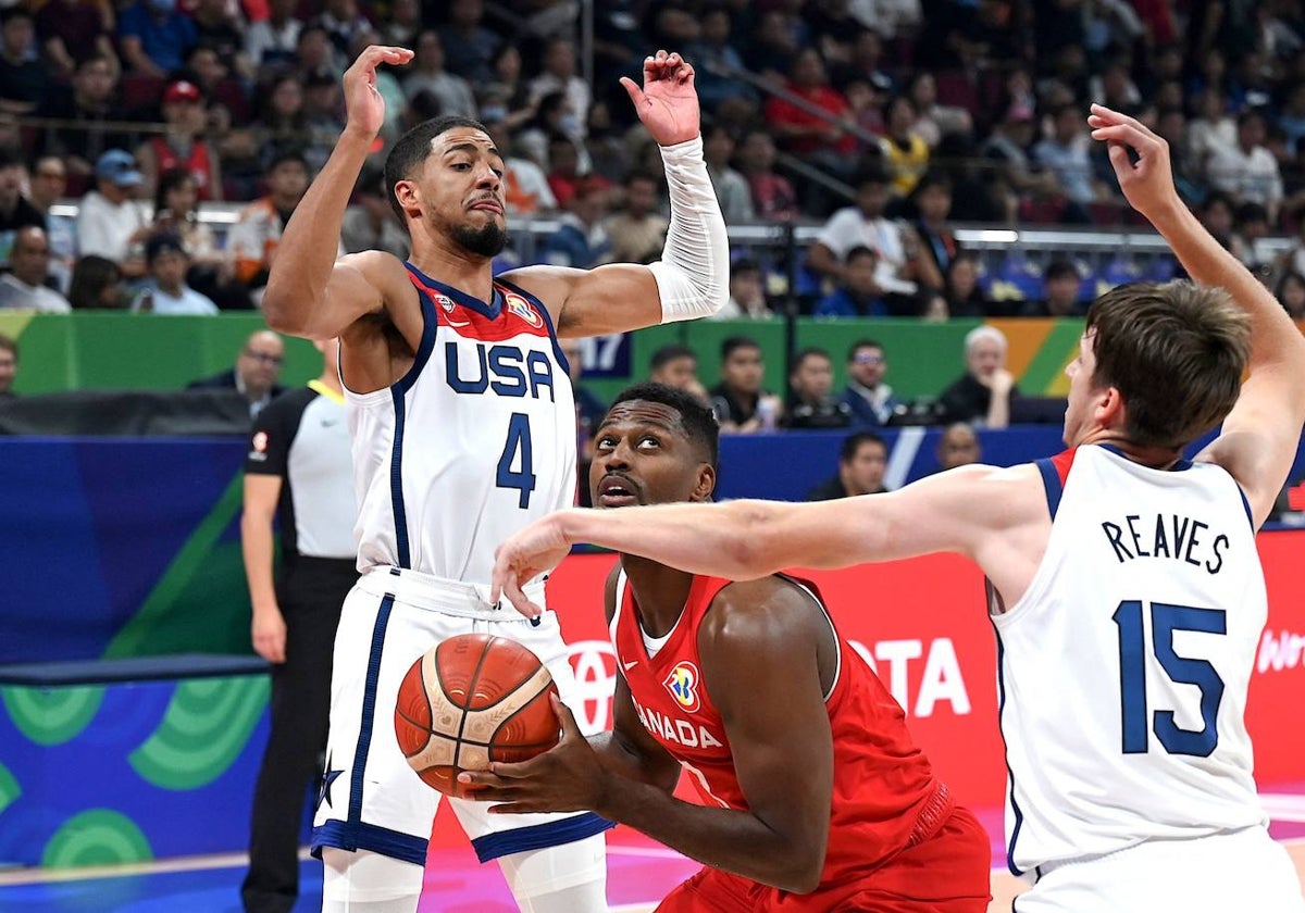 Melvin Ejim, con Canadá, en el duelo por el tercer y cuarto puesto del último Mundial.