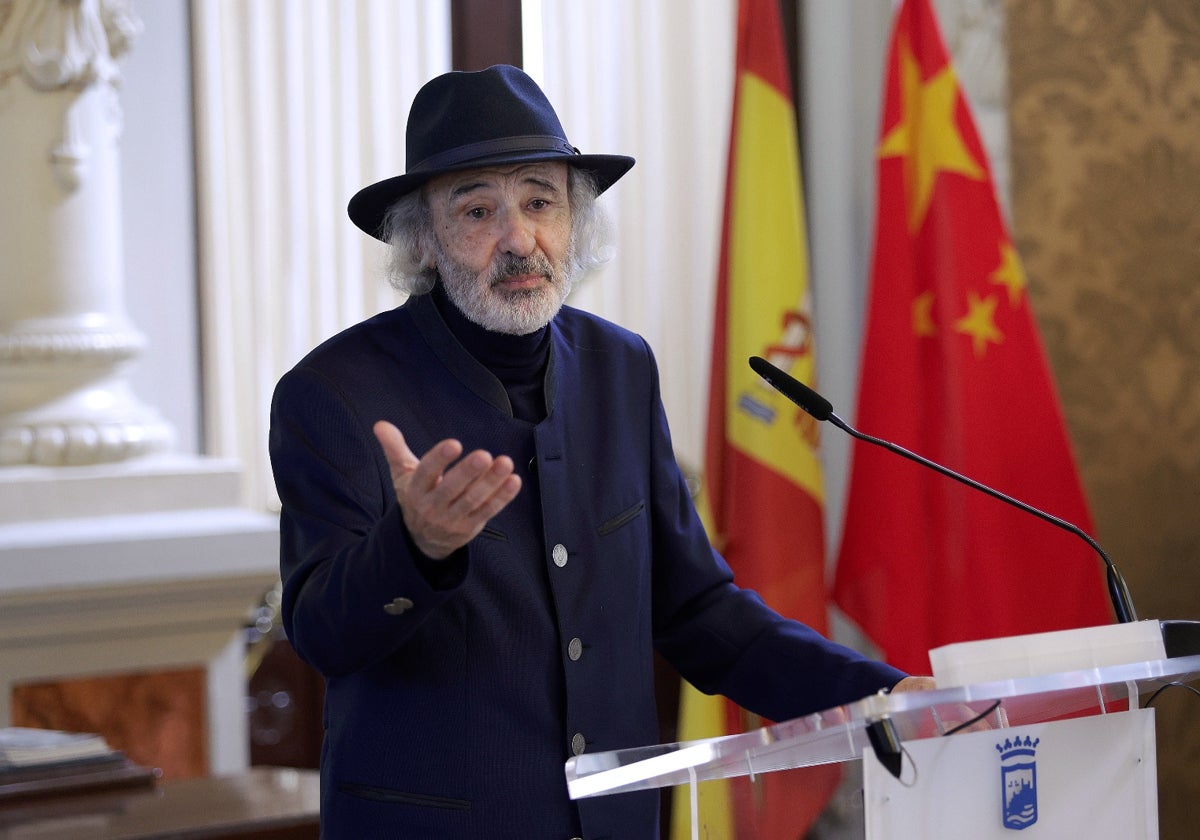 Jorge Rando, en la presentación de su exposición en China.