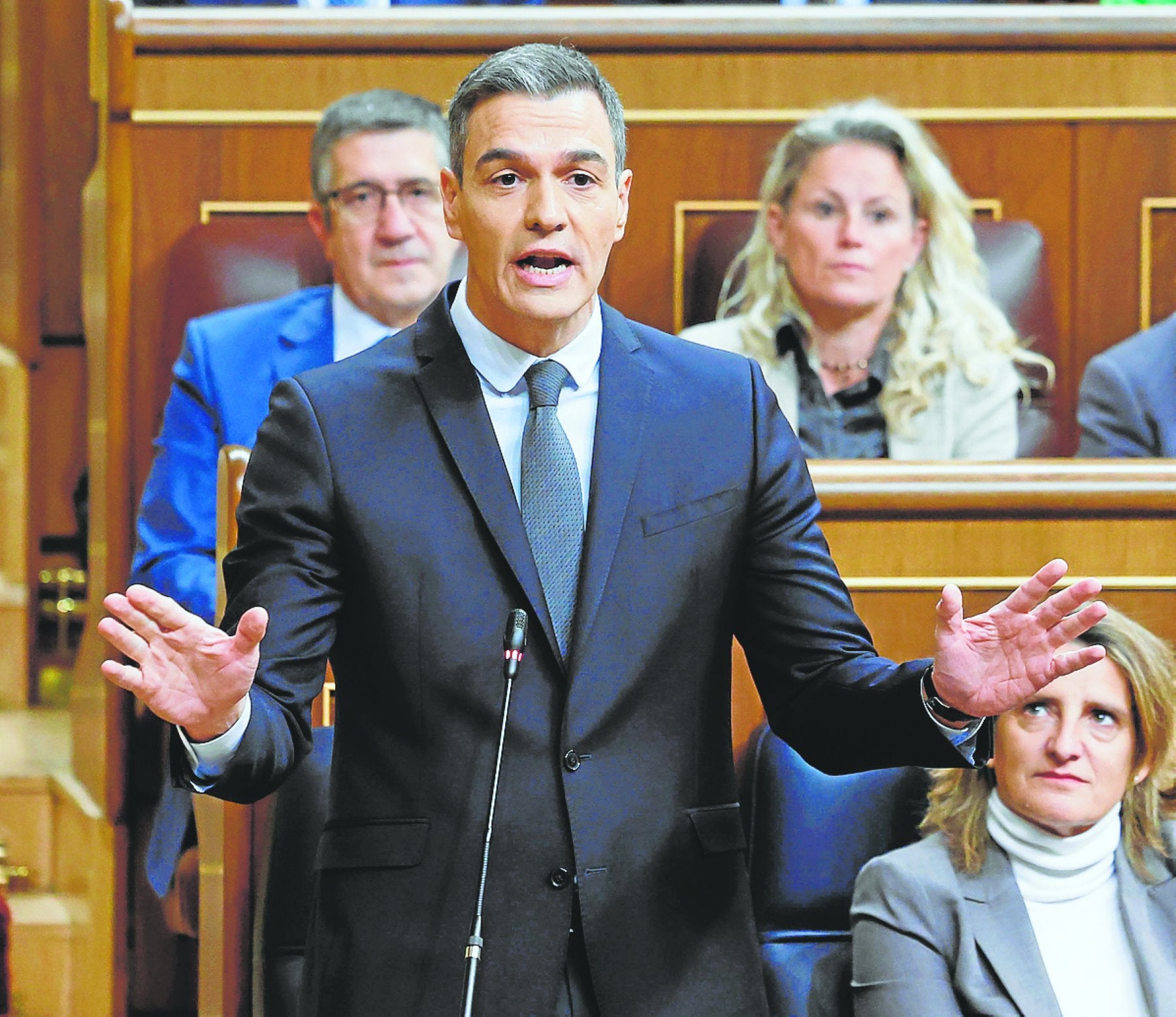 Pedro Sánchez, el miércoles en la sesión del Congreso de los Diputados. efe