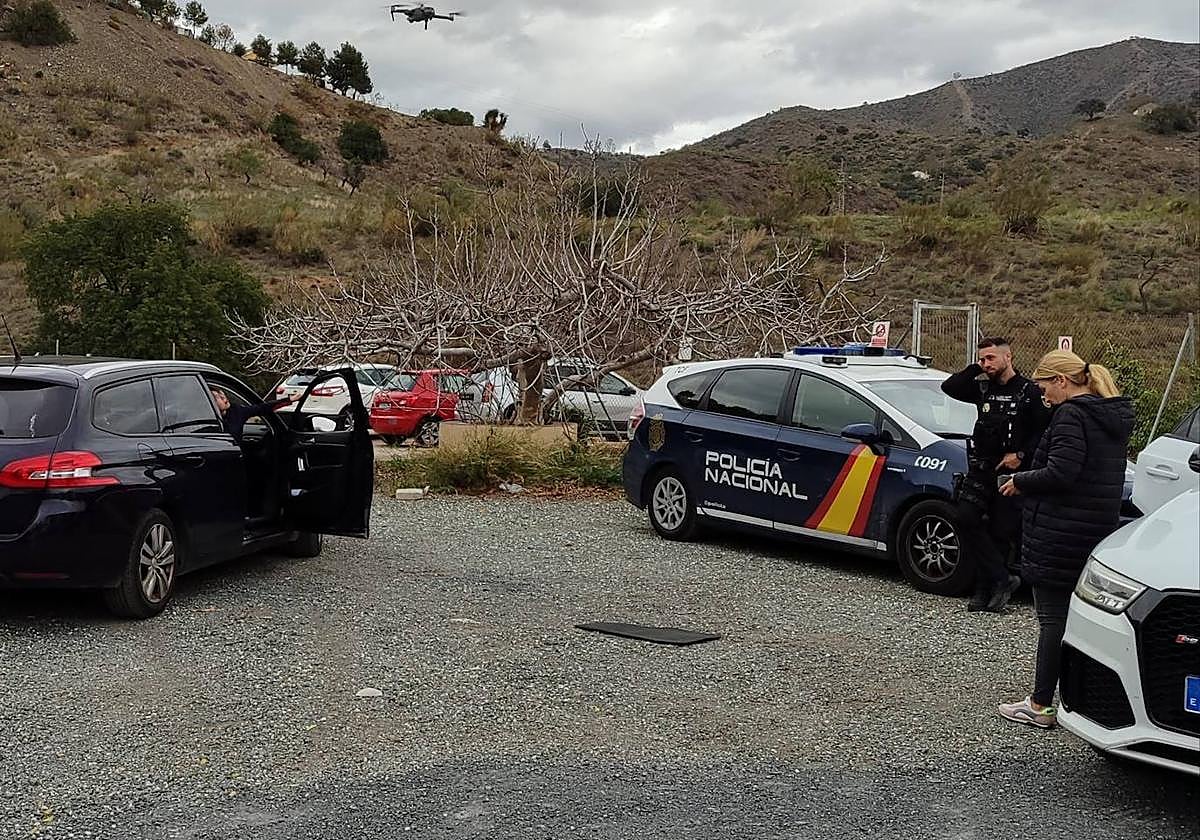 Imagen de la zona donde se ha activado el dispositivo de búsqueda , este sábado.