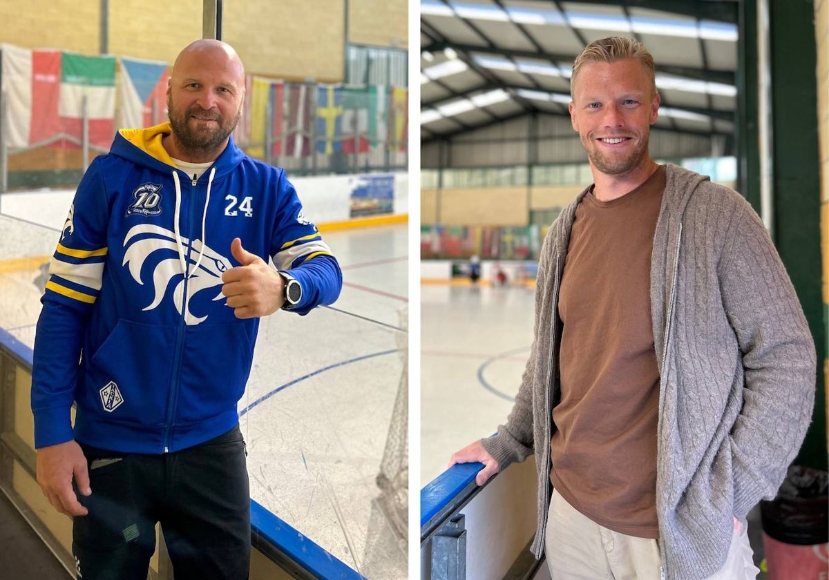 Jonas Frögren (a la izquierda) y Carl Söderberg (derecha), posan en el pabellón de los Fuengirola Lions para este periódico.