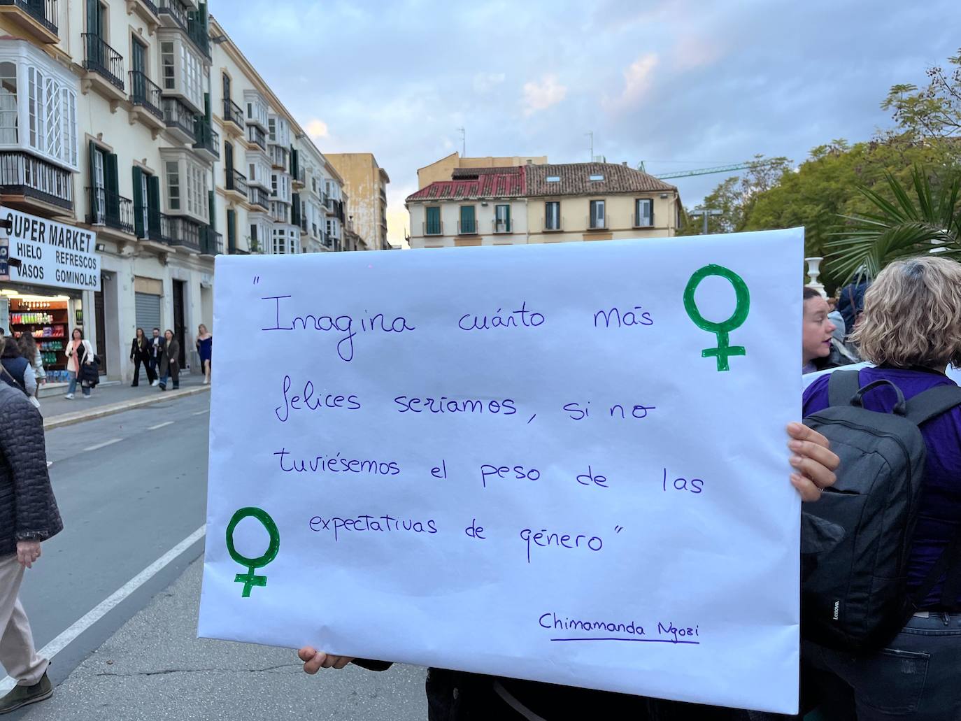 Las pancartas del 8M en Málaga