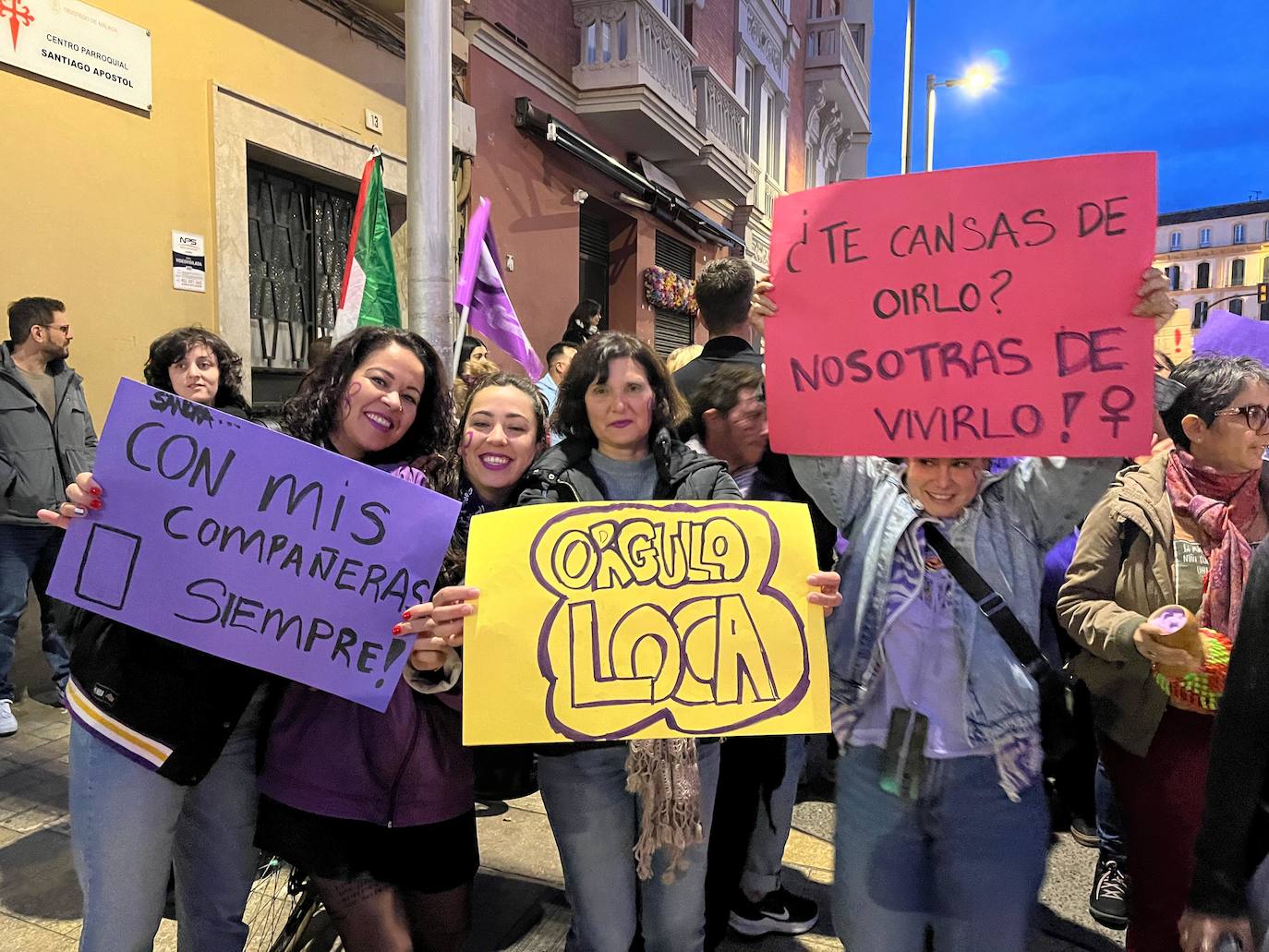 Las pancartas del 8M en Málaga