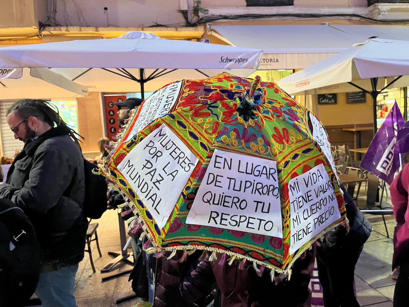 Las pancartas del 8M en Málaga