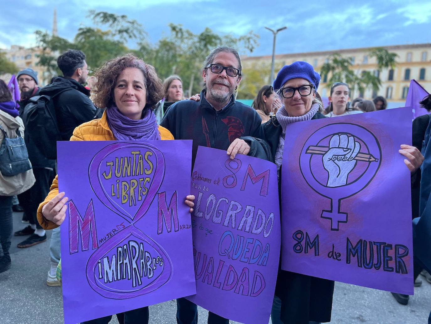 Las pancartas del 8M en Málaga