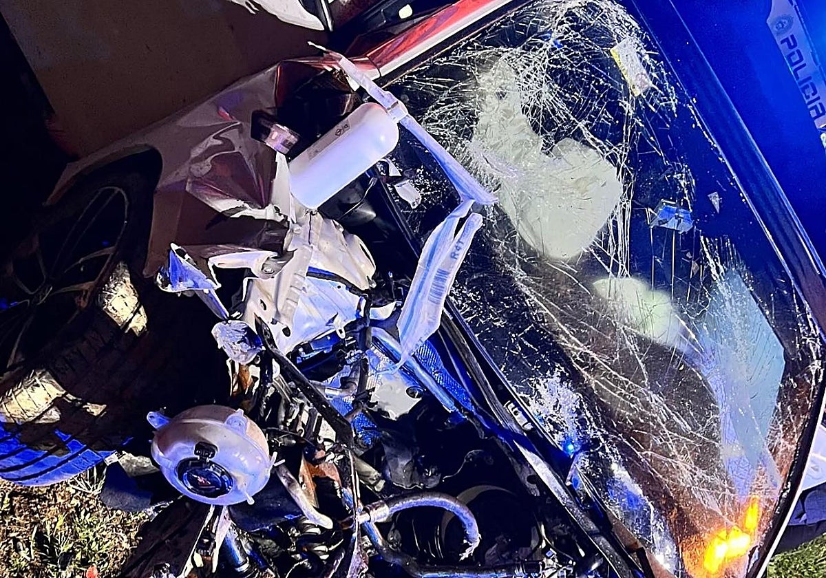 Así se localizó el vehículo siniestrado.