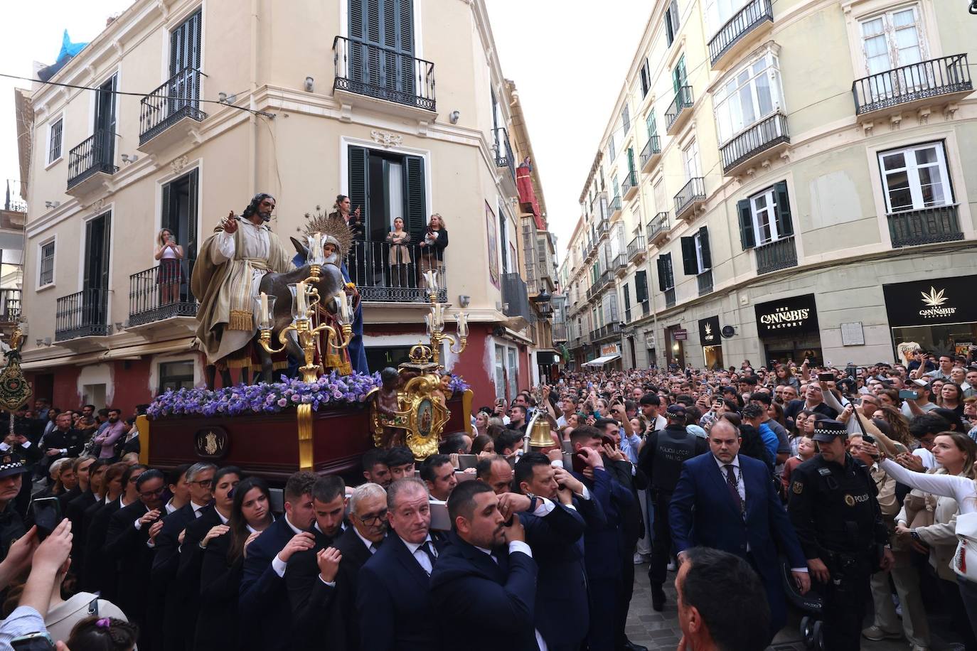 Traslado de Nuestro Padre Jesús a su Entrada en Jerusalén, María Santísima del Amparo y San Juan Evangelista (Pollinica).