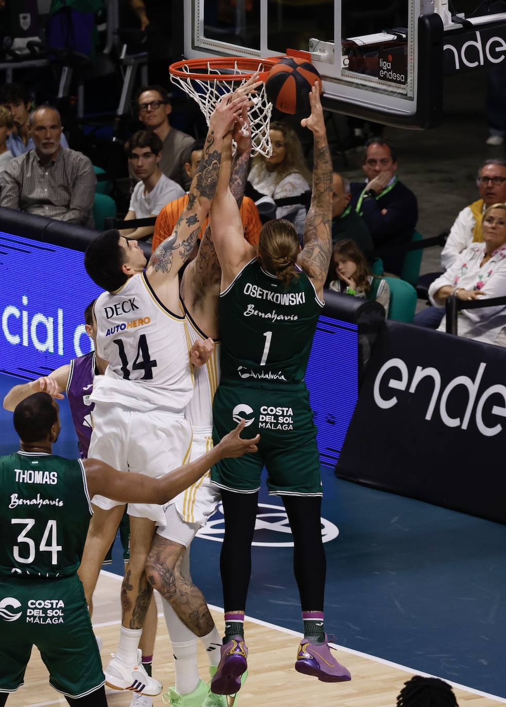 Las mejores imágenes del Unicaja-Real Madrid en el Martín Carpena