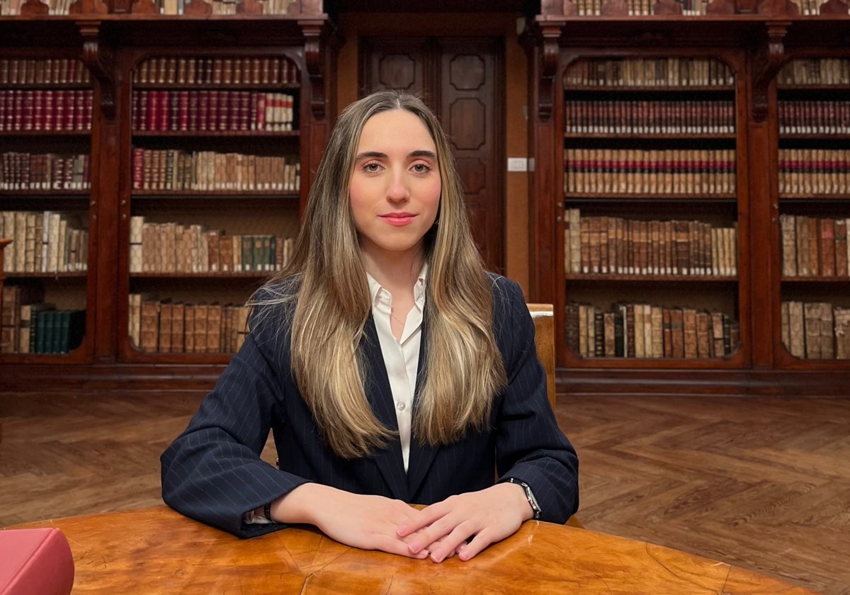 Carmen Salazar, en el Real Colegio de España en Bolonia.