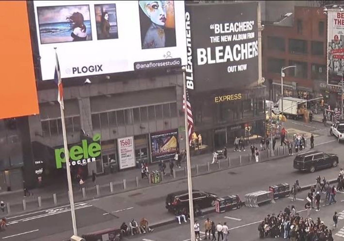 Las obras de Ana Flores, este pasado viernes en Nueva York.