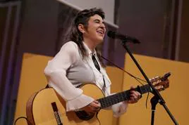 Amparo Sánchez, ayer durante Suena SUR en la Sala Fundación Unicaja María Cristina.