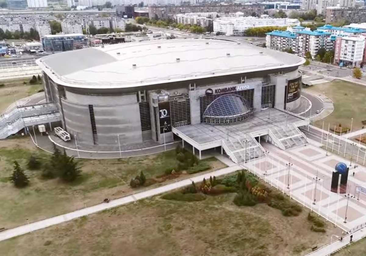 Panorámica del pabellón Stark Arena de Belgrado donde se celebrará la Final Four 2024 de la Basketball Champions League.