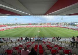 Panorámica del estadio del Algeciras, el Nuevo Mirador, desde su grada de Tribuna.