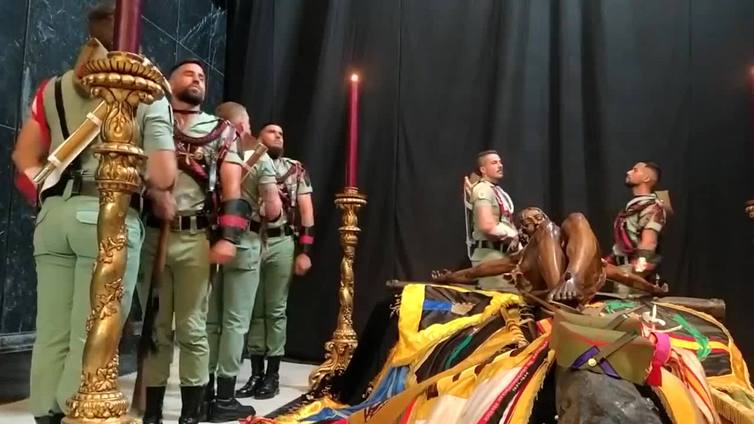 Guardia de La Legión al Cristo de Mena en Málaga 2024