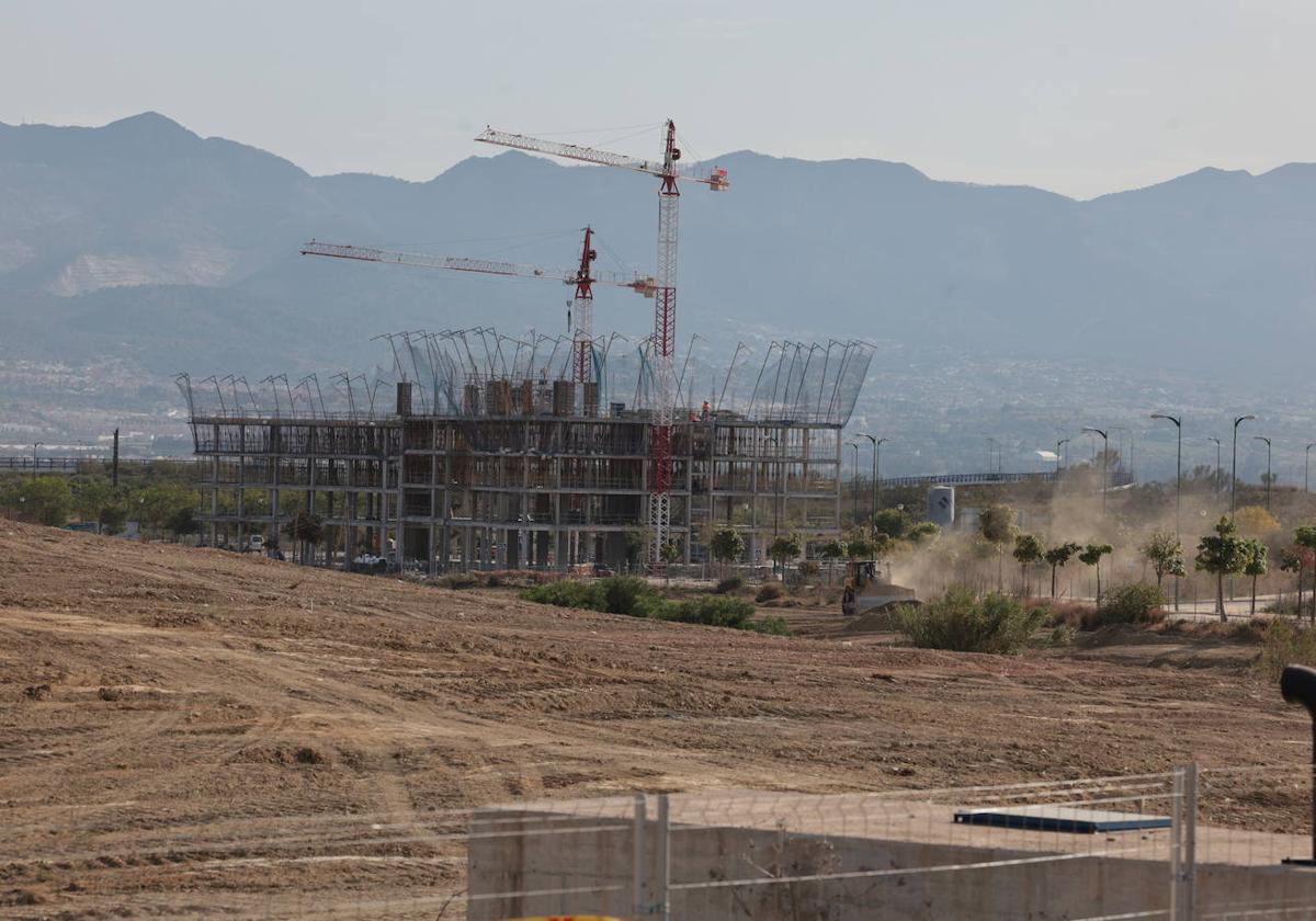 Obras de construcción en Málaga.