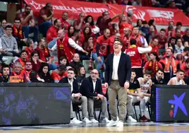 Fotis Katsikaris, en su etapa en el Básquet Girona.