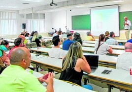 Día de la presentación del curso 2023-2024 de forma presencial en la Fundación General de la Universidad de Málaga.