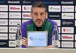 Ibon Navarro, en la previa al duelo ante el Promitheas.