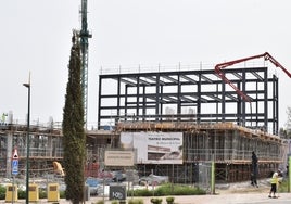 Estado en el que se encuentran las obras, en una vista desde la avenida Adolfo Suárez.